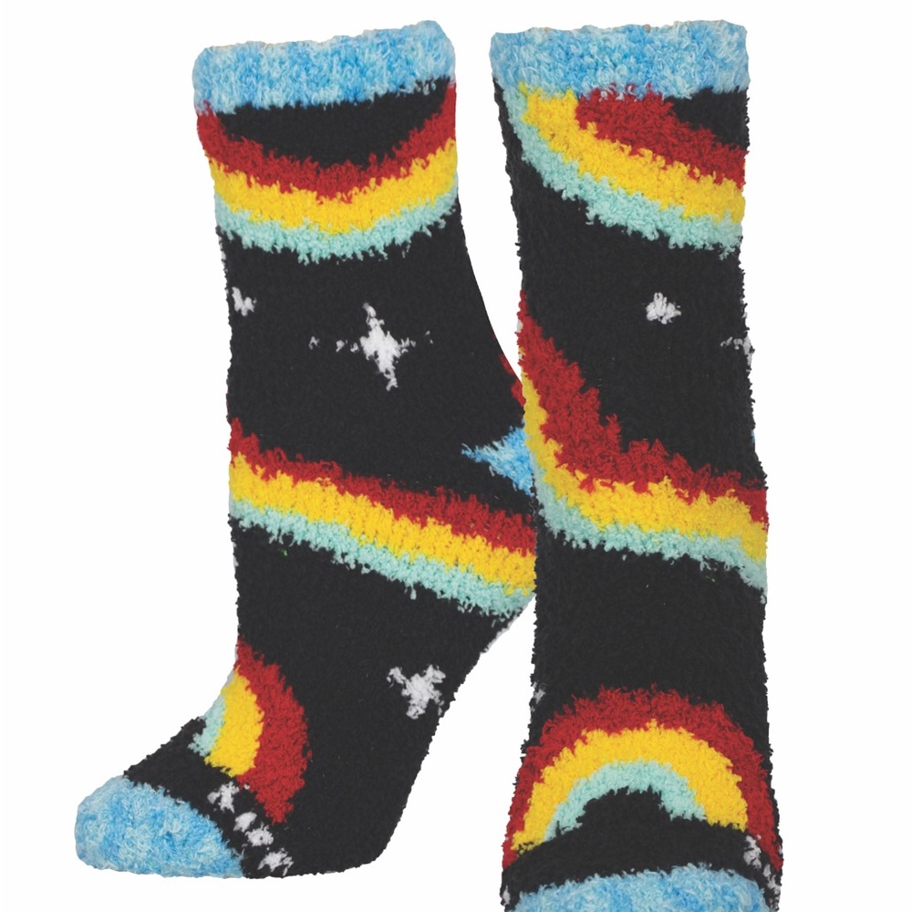 Rainbow Warm and Cozy Fuzzy Socks